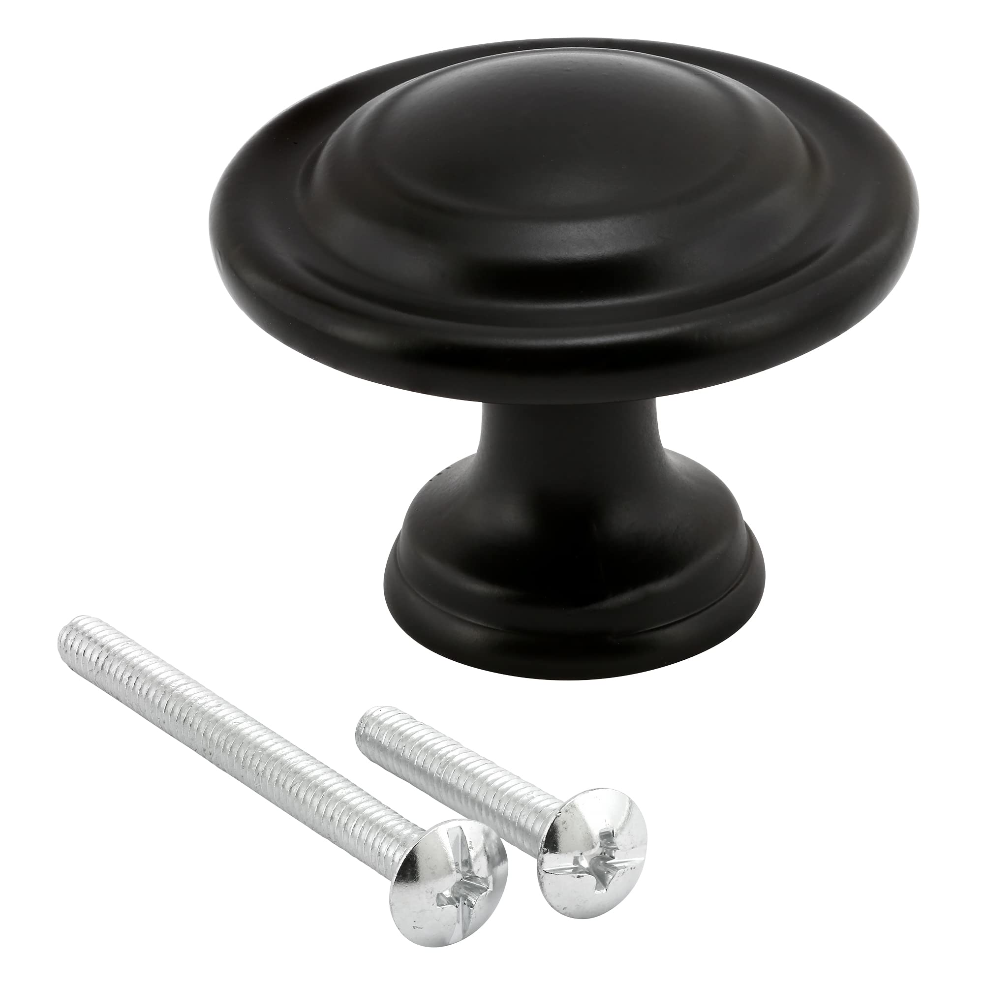 Prime-Line N 75681-3/8 In. Bi-Fold Door Knobs, Matte Black Finish